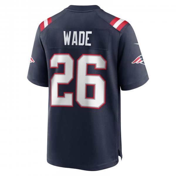 Men's New England Patriots Shaun Wade Nike Navy Game Jersey