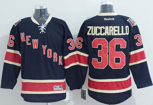 New York Rangers #36 Mats Zuccarello Navy Blue Alternate Stitched NHL Jersey