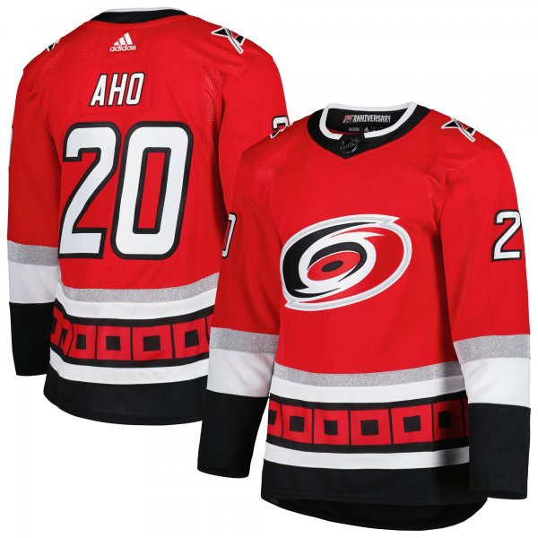 Men's Carolina Hurricanes Sebastian Aho adidas Red Alternate Primegreen Player Jersey