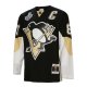 Men's Pittsburgh Penguins Sidney Crosby Mitchell & Ness Black Big & Tall 2008 Captain Patch Blue Line Player Jersey