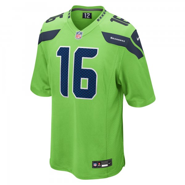 Men's Seattle Seahawks Tyler Lockett Nike Neon Green  Game Jersey