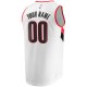 Youth Portland Trail Blazers  Fanatics White Fast Break Replica Custom Jersey - Association Edition