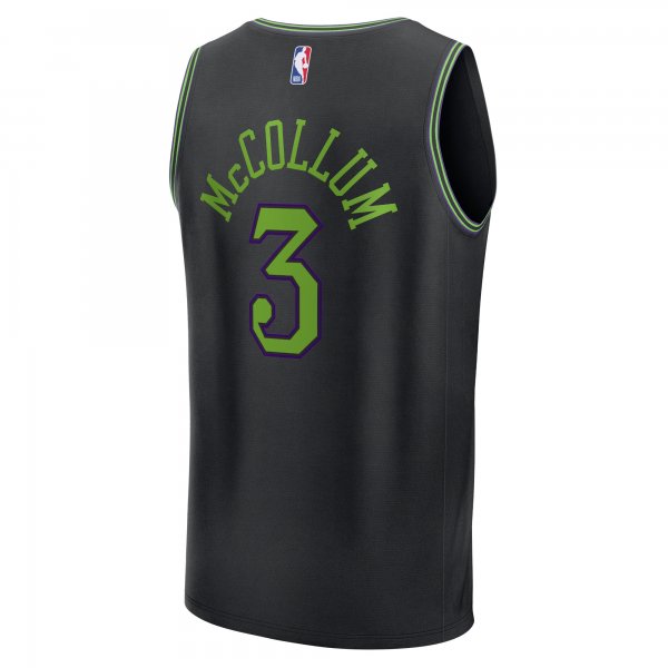 Men's New Orleans Pelicans CJ McCollum Fanatics Black Fast Break Jersey - City Edition