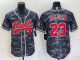 Men's Chicago Bulls #23 Michael Jordan Camouflage Baseball Jersey