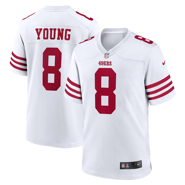 Men's San Francisco 49ers Steve Young Nike White Retired Player Game Jersey-(2022 New Style)