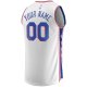 Men's Philadelphia 76ers Fanatics White Fast Break Custom Replica Jersey - Association Edition