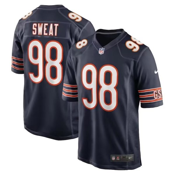 Men's Chicago Bears Montez Sweat #98 Nike Navy NFL Player Game Jersey