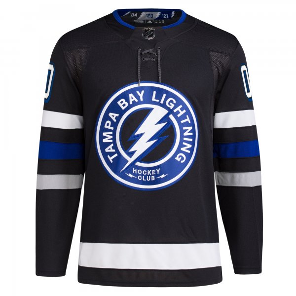 Men's Tampa Bay Lightning adidas Black Alternate Primegreen Custom Jersey