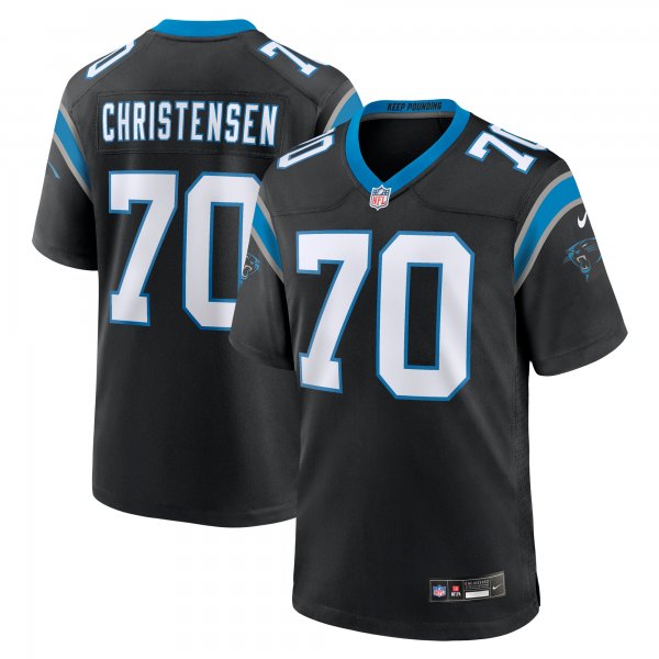 Men's Carolina Panthers Brady Christensen Nike Black Team Game Jersey