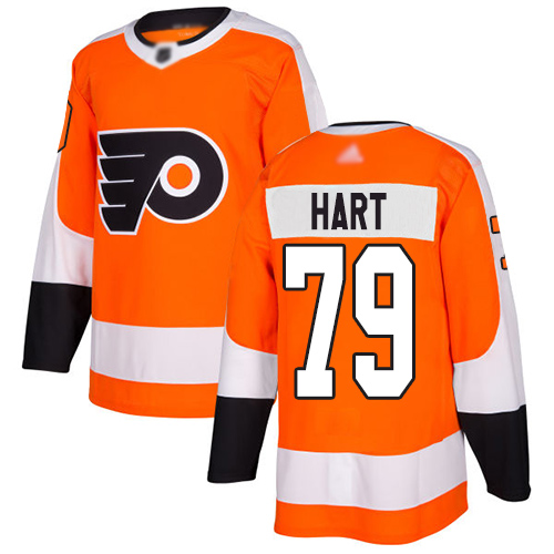 Philadelphia Flyers #79 Carter Hart Orange Home Stitched Youth NHL Jersey