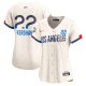 Women's Los Angeles Dodgers #22 Clayton Kershaw Nike Cream 2024 City Connect Cool Base Jersey