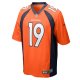 Men's Denver Broncos Marvin Mims Jr Nike  Orange Team Game Jersey