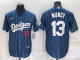 Men's Nike Los Angeles Dodgers #13 Max Muncy Blue Stitched MLB Cool Base Jersey