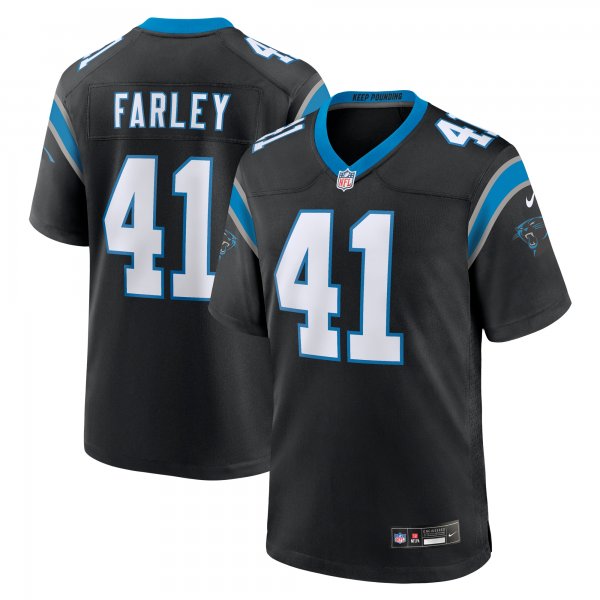 Men's Carolina Panthers Matthias Farley Nike  Black  Game Jersey