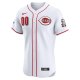 Men's Cincinnati Reds Nike White Home Elite Custom Patch Jersey