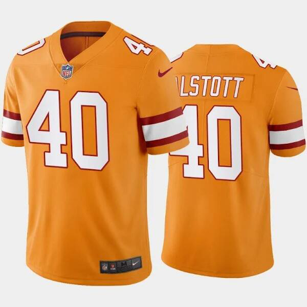 Men's Tampa Bay Buccaneers #40 Mike Alstott Orange Creamsicle Throwback Stitched NFL Jersey