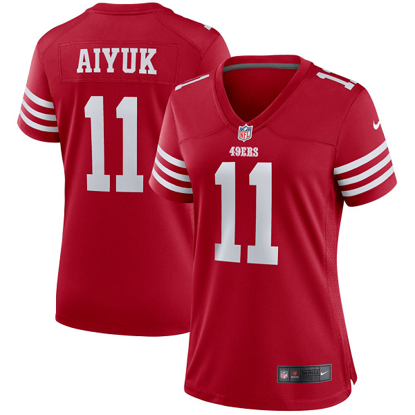 Women's San Francisco 49ers Brandon Aiyuk Nike Scarlet Player Game Jersey-(2022 New Style)