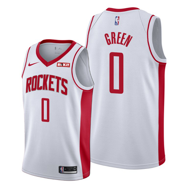 Men's Houston Rockets #0 Jalen Green White 2021 NBA Draft Jersey