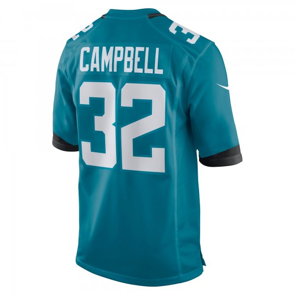 Men's Jacksonville Jaguars Tyson Campbell Nike Teal Game Jersey