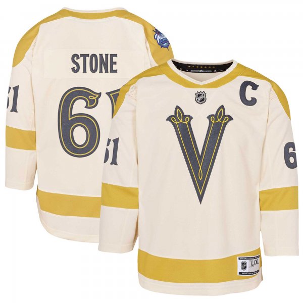 Youth Vegas Golden Knights #61 Mark Stone Cream 2024 NHL Winter Classic Premier Player Jersey