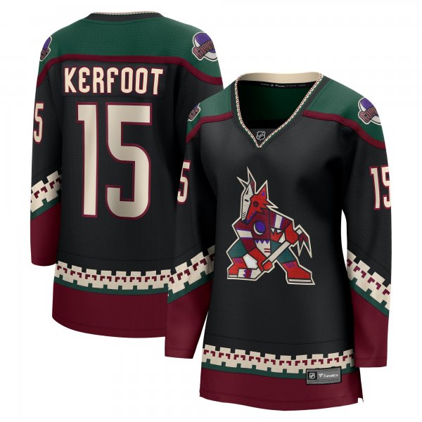 Women's Arizona Coyotes Alex Kerfoot Fanatics Black Home Breakaway Player Jersey