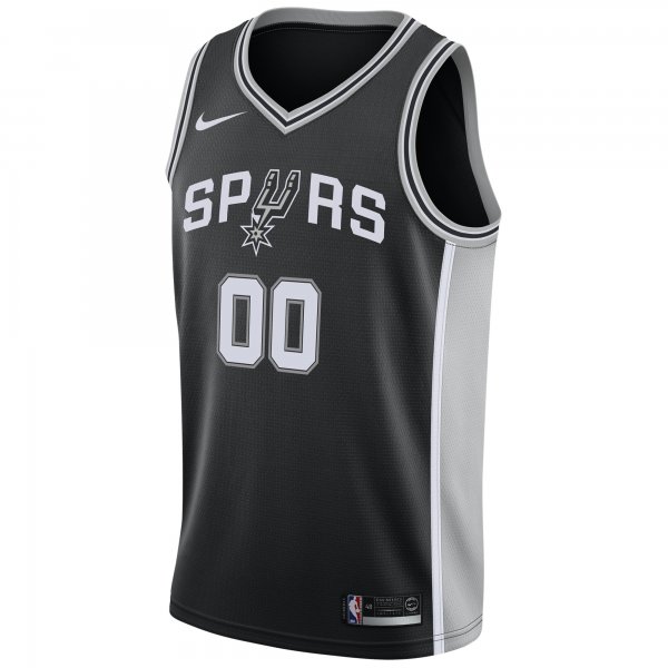 Men's San Antonio Spurs Nike Black Swingman Custom Jersey - Icon Edition