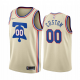 Men's Nike 76ers Custom Cream NBA Swingman 2020-21 Earned Edition Jersey