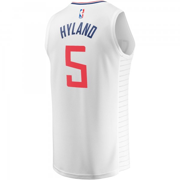 Men's LA Clippers Bones Hyland Fanatics White Fast Break Player Jersey - Association Edition