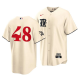 Men's Texas Rangers #48 Jacob deGrom 2023 City Connect Cream Jersey