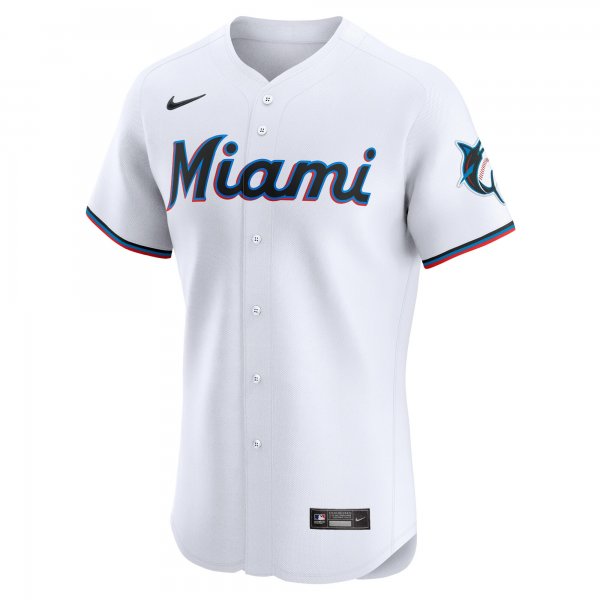 Men's Miami Marlins Vidal Brujan Nike White Home Elite Player Jersey