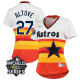 Women's Houston Astros Jose Altuve #27 2022 World Series White Home Cooperstown Collection Jersey