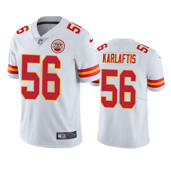 Men's Kansas City Chiefs George Karlaftis White 2022 NFL New Draft Vapor Limited Jersey