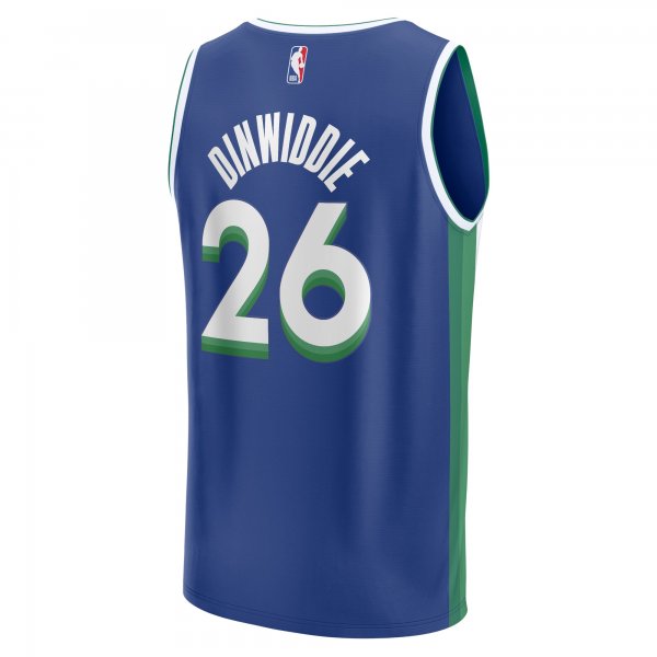 Men's Dallas Mavericks Spencer Dinwiddie Fanatics Blue Fastbreak Jersey - City Edition