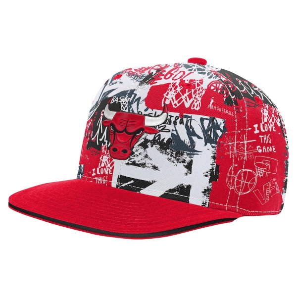 Chicago Bulls White And Red Cap