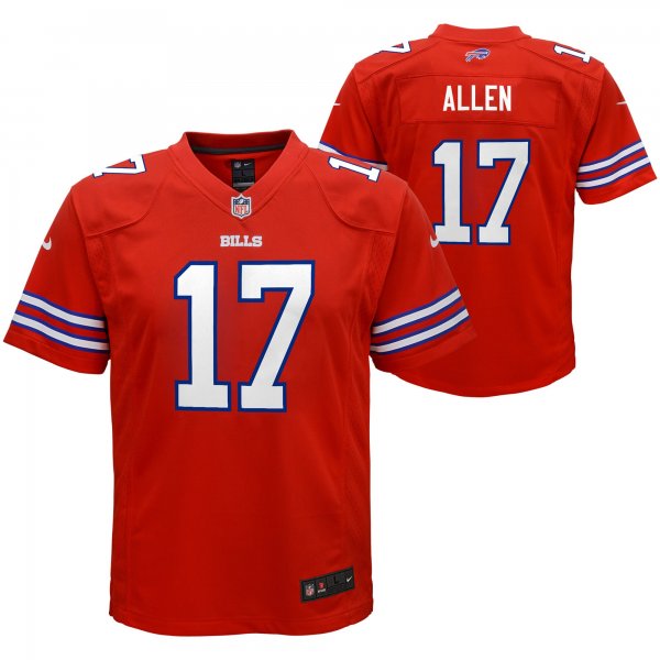 Youth Buffalo Bills Josh Allen Nike Red Game Jersey