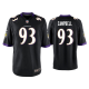 Men's #93 Calais Campbell Baltimore Ravens Black Game Jersey