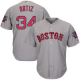 Boston Red Sox #34 David Ortiz Grey New Cool Base with Retirement Patch Stitched MLB Jersey