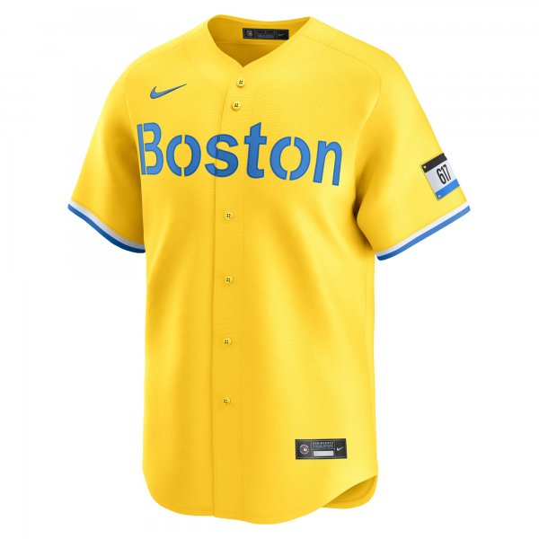 Men's Boston Red Sox  Nike Gold City Connect Limited Jersey