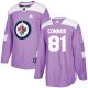 Adidas Winnipeg Jets #81 Kyle Connor Purple Fights Cancer Stitched NHL Jersey