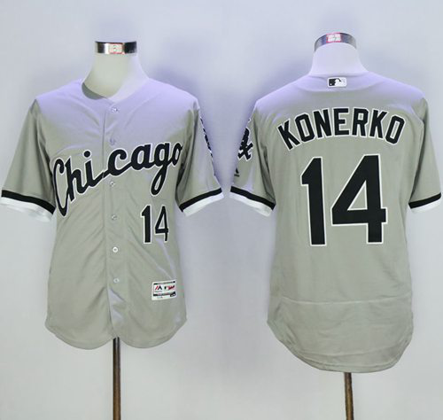 Chicago White sox #14 Paul Konerko Grey Flexbase Collection Stitched MLB Jersey