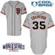 San Francisco Giants #35 Brandon Crawford Grey Road 2 Cool Base W/2014 World Series Patch Stitched MLB jerseys