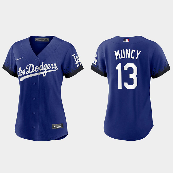 Women Los Angeles Dodgers Max Muncy Royal 2021 City Connect Replica Jersey