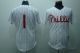 Mitchell And Ness Philadelphia Phillies #1 Richie Ashburn Stitched White Red Strip Throwback MLB Jersey