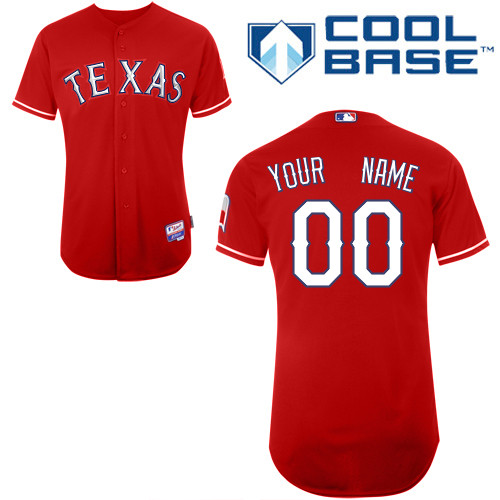 Texas Rangers Customized Red Cool Base MLB Jersey (S-3XL)