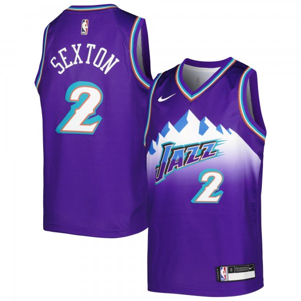 Youth Utah Jazz Collin Sexton Nike Purple 2022/23 Swingman Jersey - City Edition