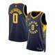 Unisex Indiana Pacers Tyrese Haliburton Nike Navy Swingman Jersey - Icon Edition