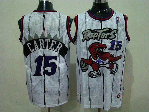 Men's Toronto Raptors #15 Vince Carter White Swingman Stitched NBA Jersey