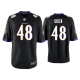 Men's #48 Patrick Queen Baltimore Ravens Black 2020 NFL Draft Game Jersey