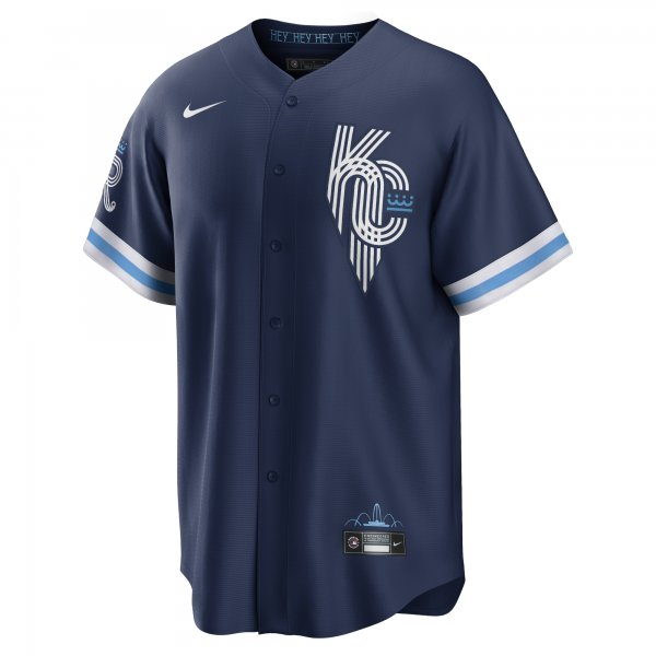 Men's Kansas City Royals Hunter Dozier Nike Navy City Connect Replica Player Jersey