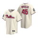 Men's Philadelphia Phillies Zack Wheeler Cream 2022 World Series Cool Base Jersey